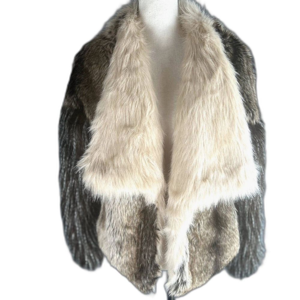 Boston Proper designer Jacket bomber Faux fur  lined excellent condition size 6